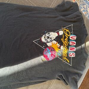 Vans Kids Black Tee with Skull and Planet Graphic